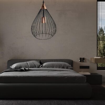 Alternative view of Φωτιστικό Μονόφωτο Σιδερένιο Μαυρο Ε27 Ντουί 2010-B