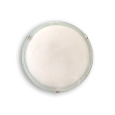 Πλαφονιέρα Οροφής Γυάλινη Με Ντουί 3xΕ27 Φ40cm 230V Λευκή G40