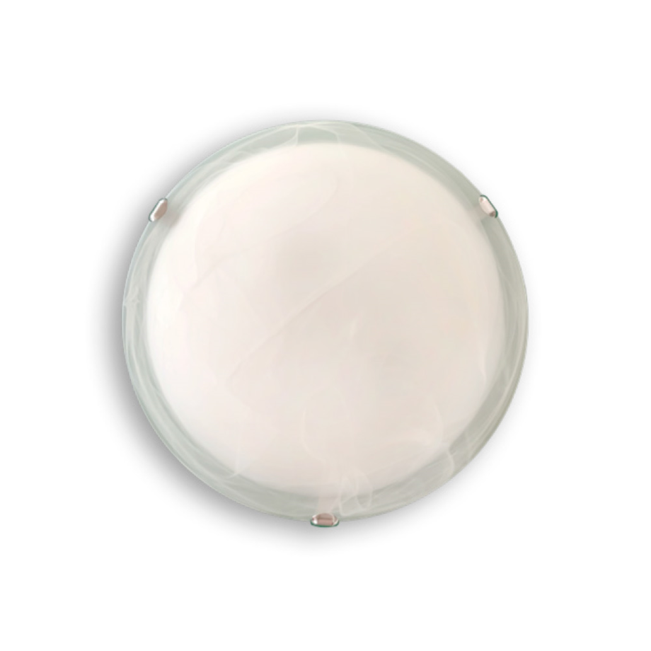 Πλαφονιέρα Οροφής Γυάλινη Με Ντουί 3xΕ27 Φ40cm 230V Λευκή G40