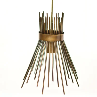 Alternative view of Φωτιστικό Τρίφωτο Σιδερένιο Μπρούτζινο Χρώμα 3xΕ27 Ντουί 1043-3-BR