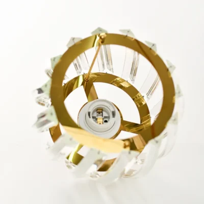 Alternative view of Μονόφωτο Κρυσταλλένιο Χρυσό Φωτιστικό Κρεμαστό Ε27 Ντουί 010-017G