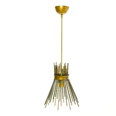 Alternative view of Φωτιστικό Μονόφωτο Σιδερένιο Μπρούτζινο Χρώμα Ε27 Ντουί 1041-BR