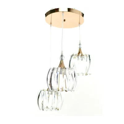 Alternative view of Τρίφωτο Γυάλινο Φωτιστικό Κρεμαστό Ε27 Ντουί 0333-G