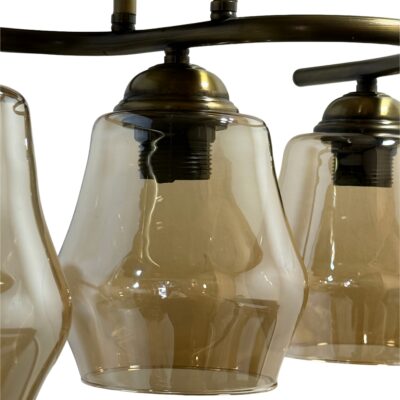 Alternative view of Φωτιστικό Τρίφωτο Γυάλινο Με Μελί Γυαλί 3x E27 Ντουί TY-08