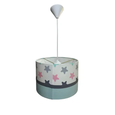 Κρεμαστό Φωτιστικό Παιδικού Δωματίου Υφασμάτινο Με Αστέρια