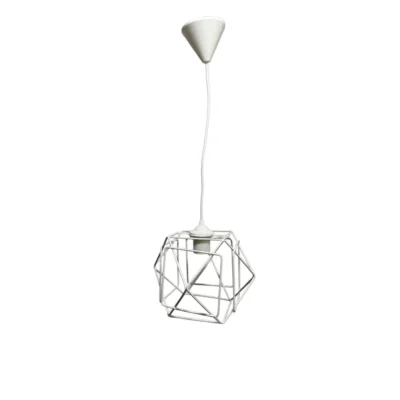 Alternative view of Κρεμαστό Φωτιστικό Μονόφωτο Σιδερένιο Λευκό TY-02