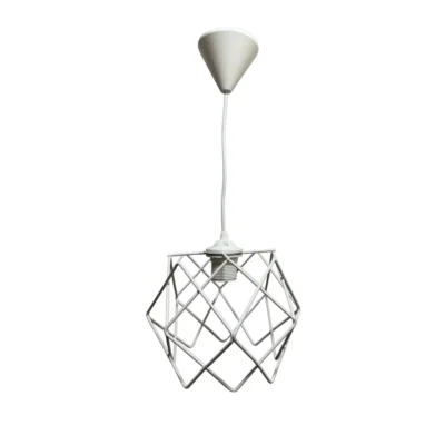 Alternative view of Κρεμαστό Φωτιστικό Μονόφωτο Σιδερένιο Λευκό TY-04