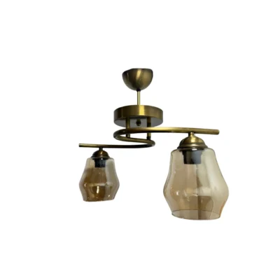 Φωτιστικό Δίφωτο Γυάλινο Με Μελί Γυαλί 2x E27 Ντουί TY-07
