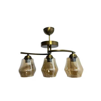 Φωτιστικό Τρίφωτο Γυάλινο Με Μελί Γυαλί 3x E27 Ντουί TY-08