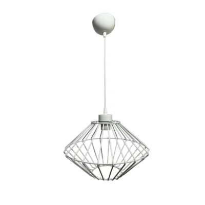 Alternative view of Κρεμαστό Φωτιστικό Μονόφωτο Σιδερένιο Λευκό 2190-W